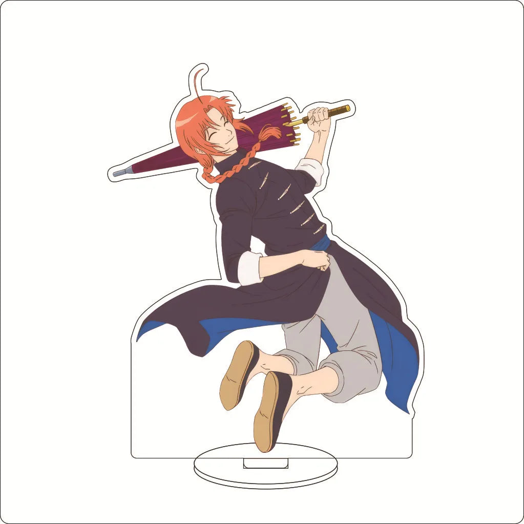 16CM Anime Gintama Sakata Gintoki Shimura Shinpachi Kagura Kondou Isao Okita Sougo Cos Acrylic Figure Stand Ornaments Gifts