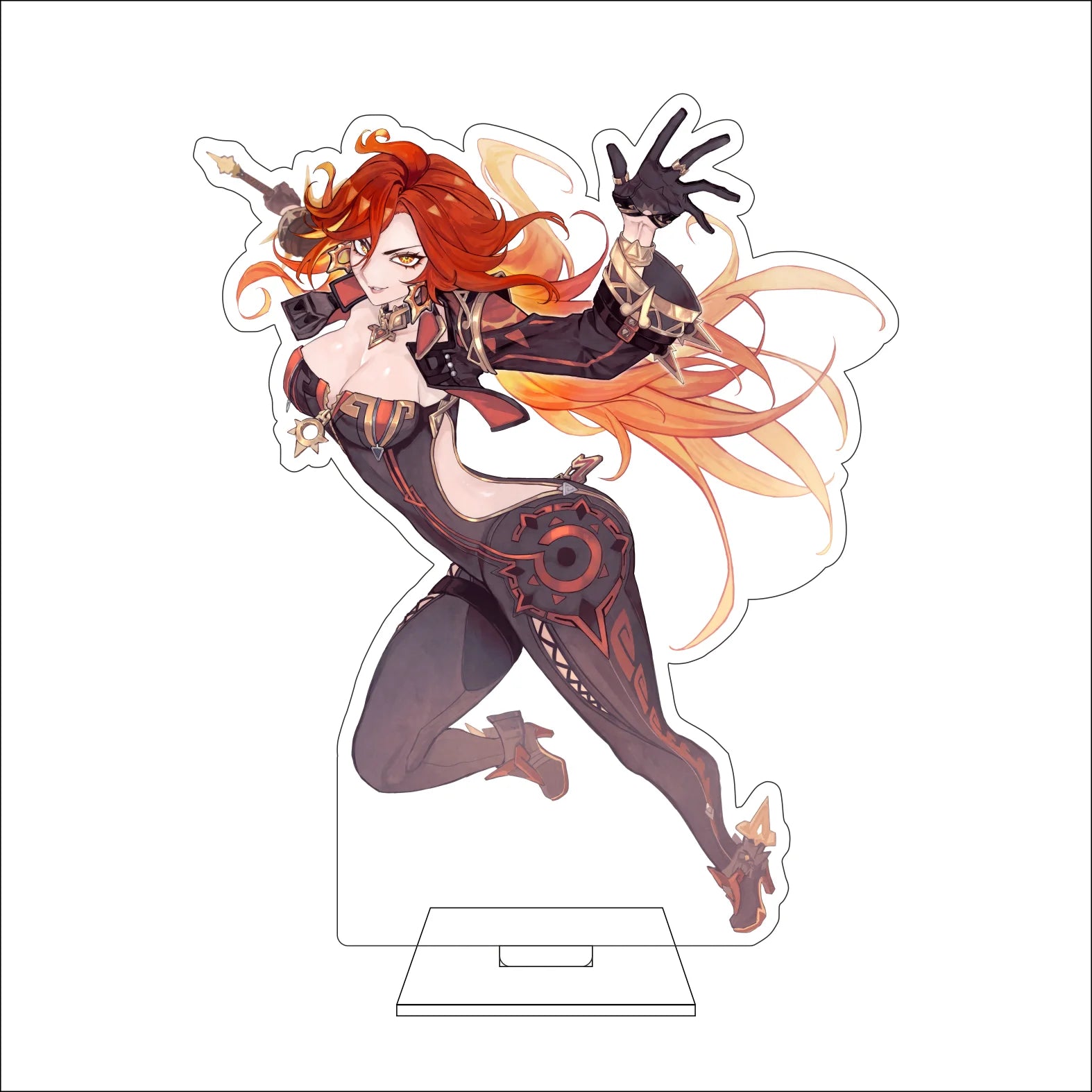 16CM Anime Genshin Impact Cosplay Acrylic Figure Stand Plate Mavuika Ornaments Gifts
