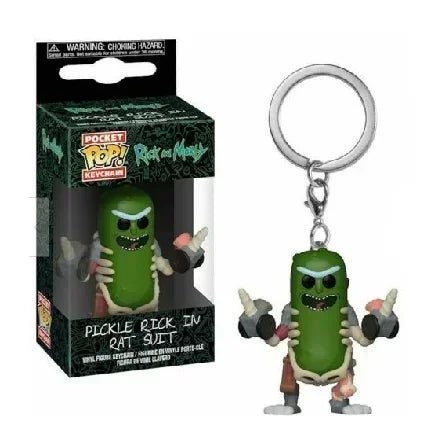 Funko Pop New Rick Et Morty  Keychains Vinyl Figure Krombopulos Pickle Rick Pocket Pop Keychain Toy