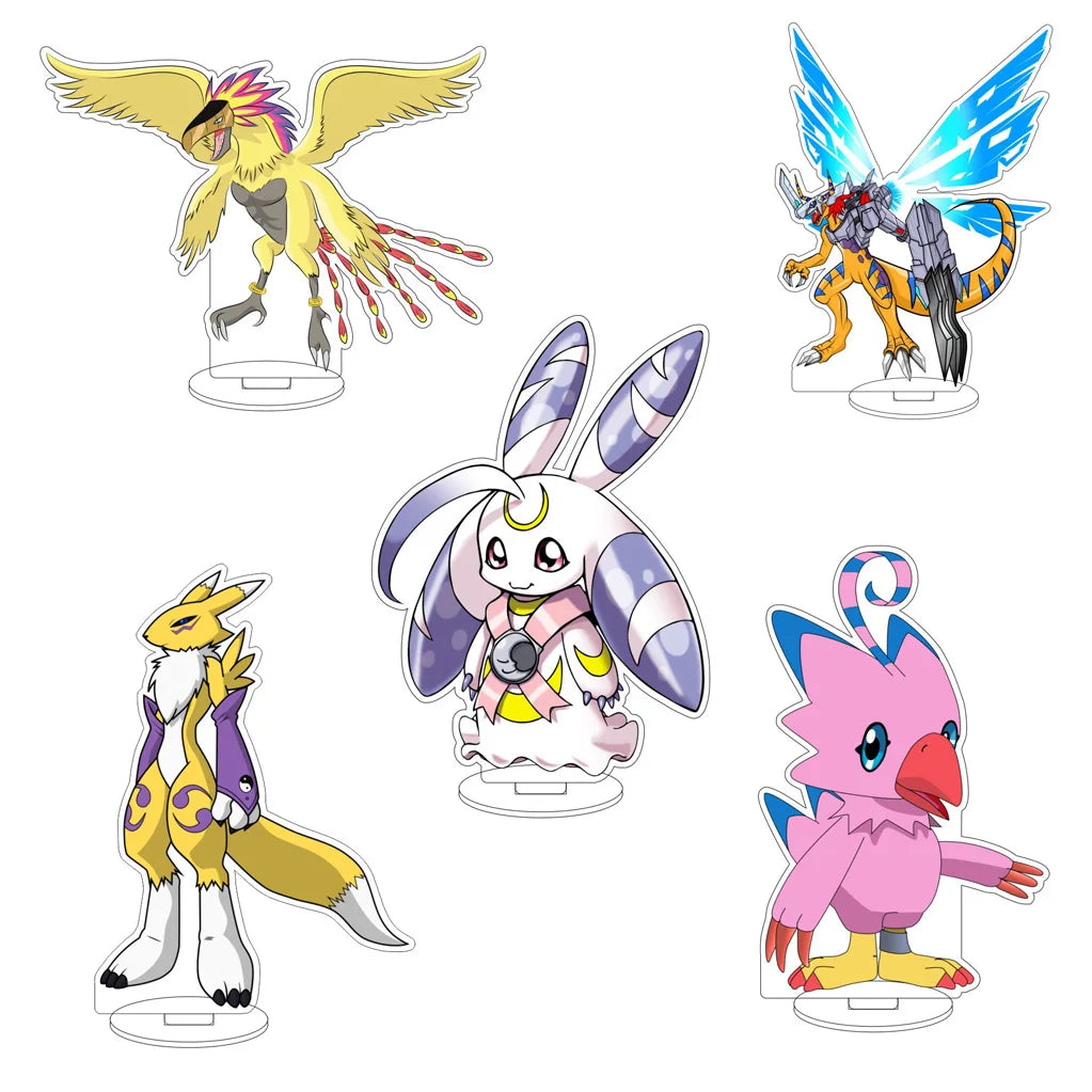 16CM Anime Digital Monster Hououmon Metal Greymon Drimogemon Cherubimon Cos Acrylic Figure Stand Ornaments Chirstmas Gifts