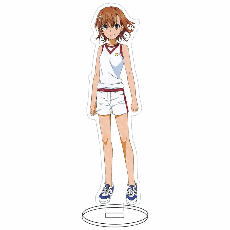 16CM Anime Figure A Certain Scientific Railgun‌ Misaka Mikoto Shirai Kuroko Uiharu Kazari Cos Acrylic Stand Ornaments Gifts