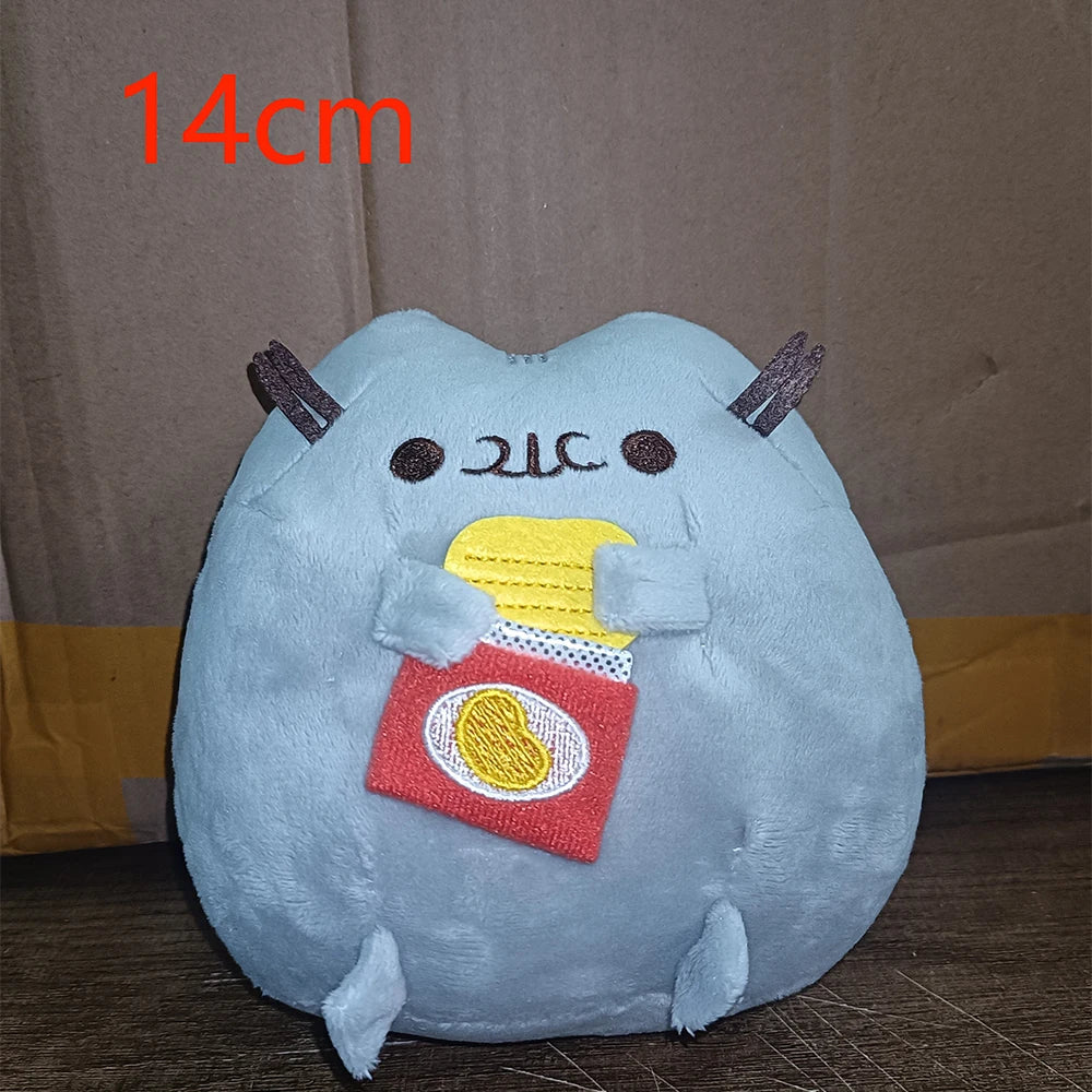 Simulated Cat Doll Plush Toy Anime Cat Soft Home Decoration Tabletop Bedroom Decoration Kids Toy Series Accessories Gifts/