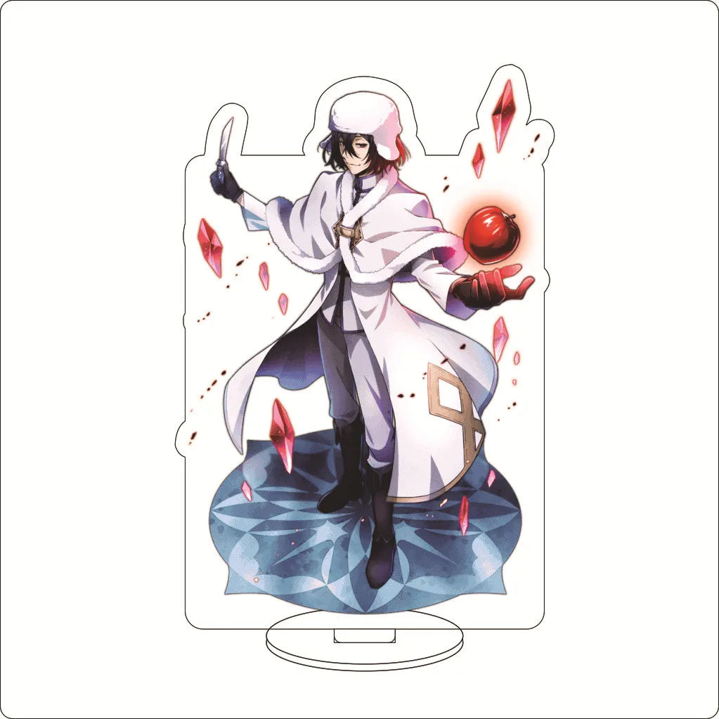 16CM Anime ‌Bungo Stray Dogs Nakajima Atsushi Dazai Osamu Kunikida Doppo Edogawa Ranpo Cos Acrylic Figure Stand Ornaments Gifts