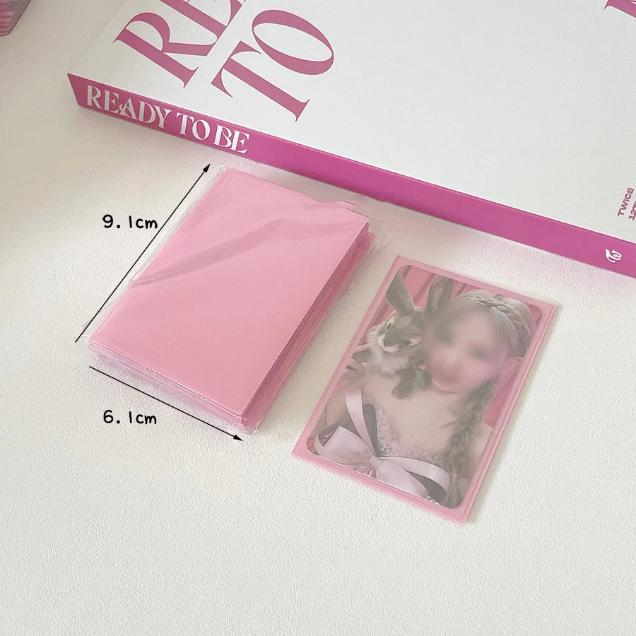 Sharkbang 50pcs/Lot Holo Card Sleeves 61x91mm 20C Macaron Color Kpop Holder For Postcards Films Game Cards Photocard Protector