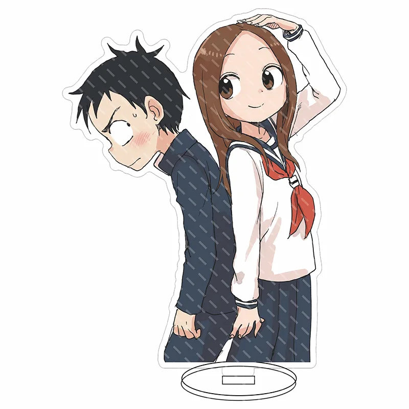 16CM Anime Figure Teasing Master Takagi-san Nishikata Takagi Cos Acrylic Stand Ornaments Cute Chrismas Gifts