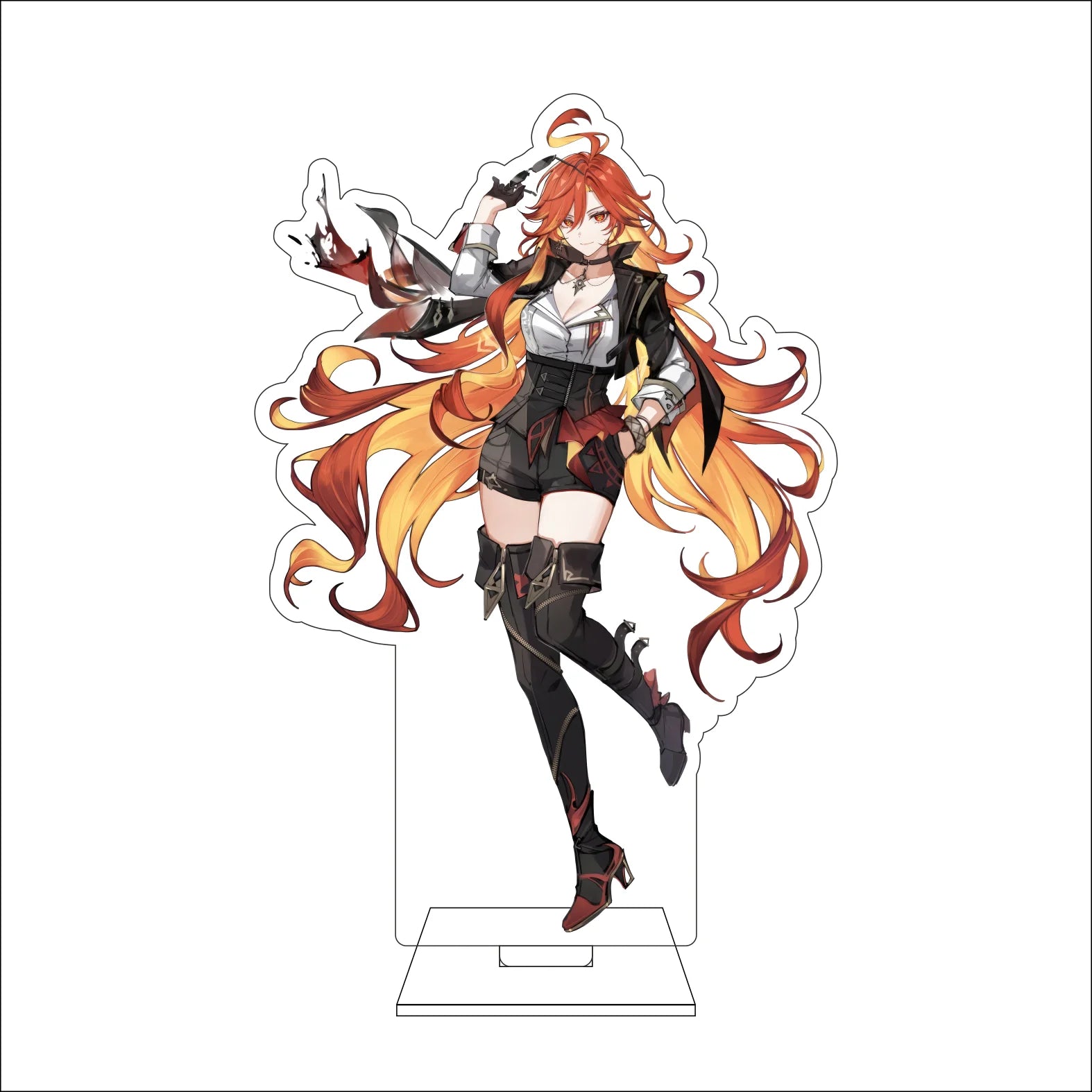 16CM Anime Genshin Impact Cosplay Acrylic Figure Stand Plate Mavuika Ornaments Gifts