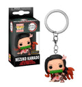 FUNKO POP Demon Slayer Nezuko Kamado Zenistu Agatsuma Tanjiro Inosuke Hashibira Pocket Pop Keychain Collection Model Doll Toy