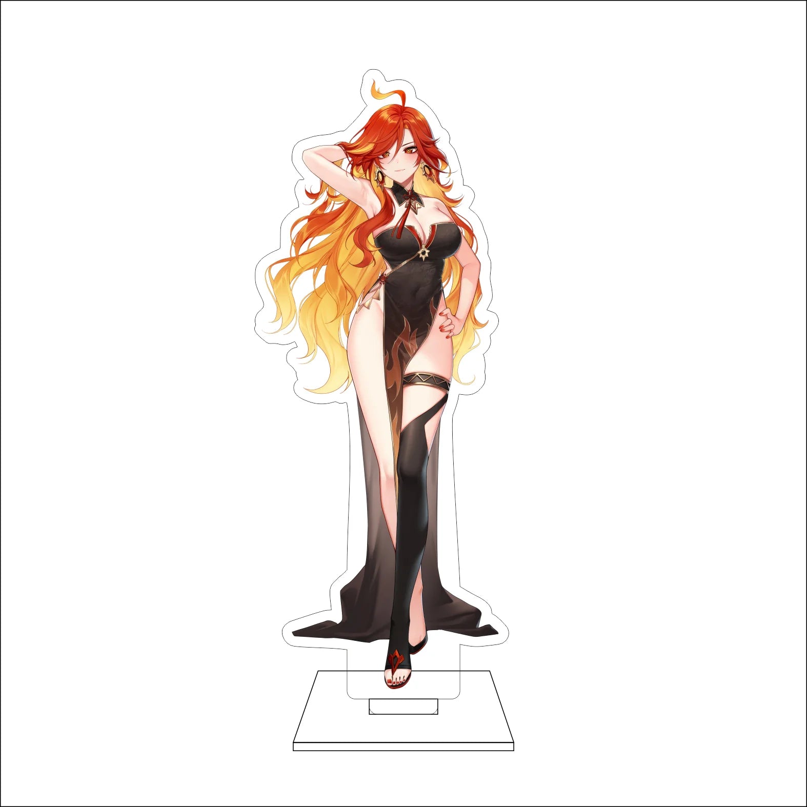 16CM Anime Genshin Impact Cosplay Acrylic Figure Stand Plate Mavuika Ornaments Gifts