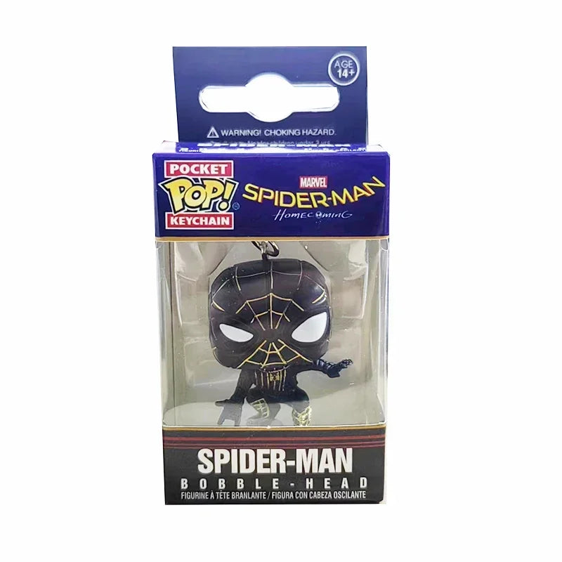 NEW FUNKO POP Spider-Man Spider-GWEN GREEN GOBLIN ZOMBIE HUNTER SPIDEY Peter Parker Mysterio Keychain Vinyl Figure Toys