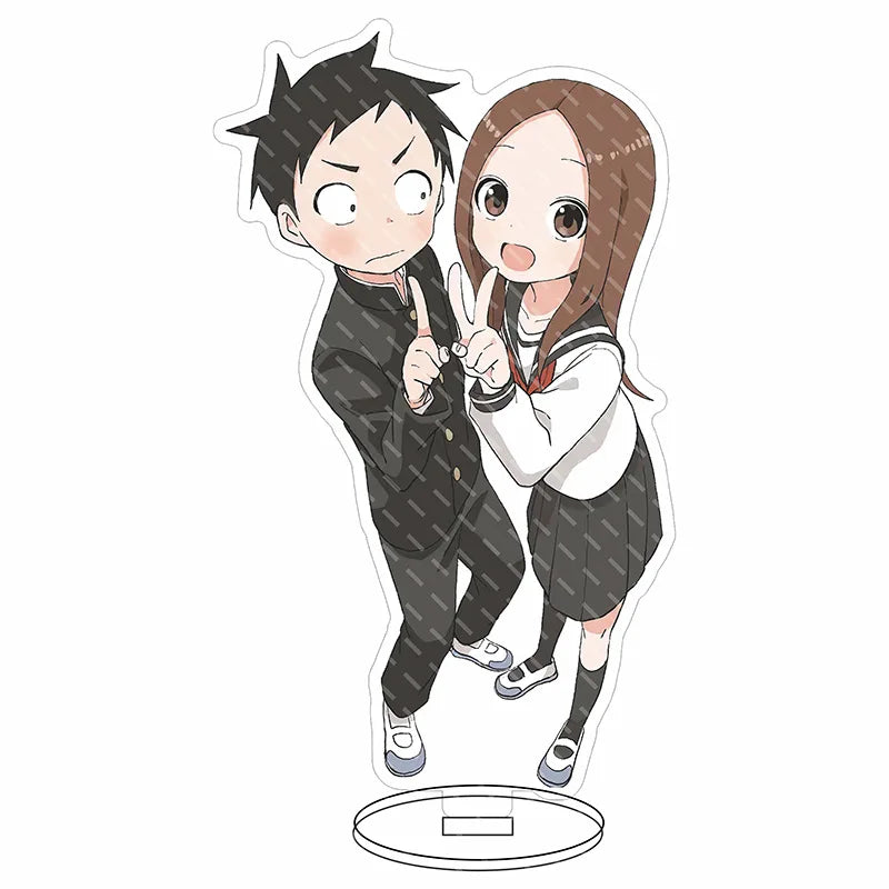 16CM Anime Figure Teasing Master Takagi-san Nishikata Takagi Cos Acrylic Stand Ornaments Cute Chrismas Gifts
