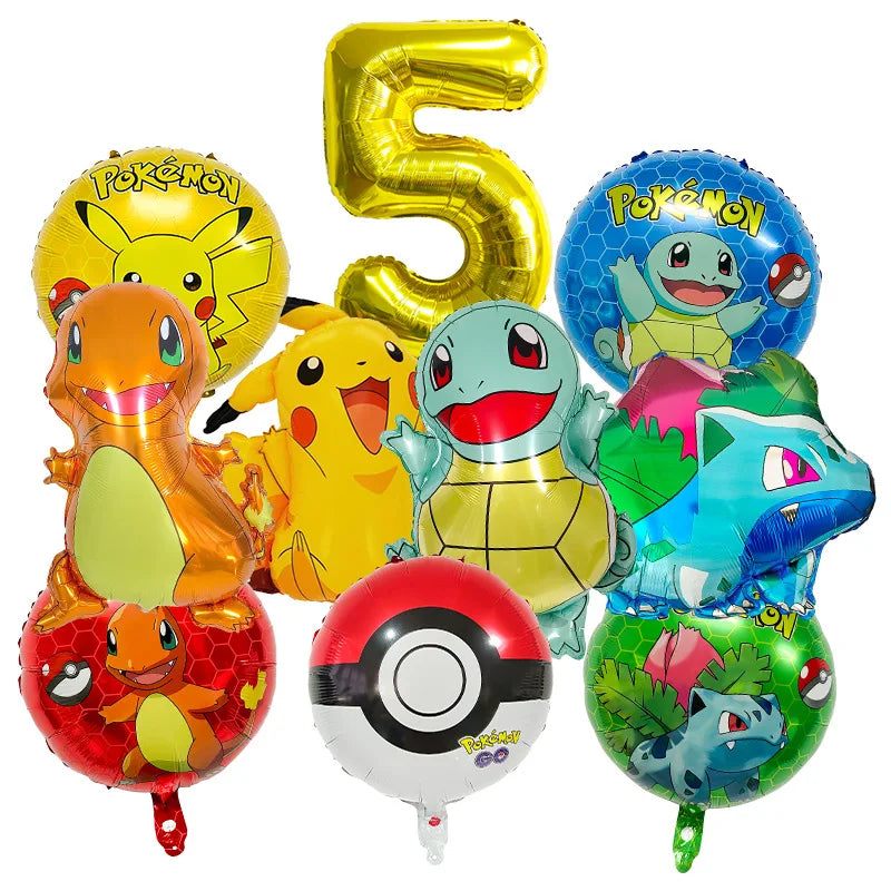 Giant PokeMons Theme Foil Balloons Birthday Party Decoration for Kids Birthday Party Gift Favors photo booth Baby Shower Balloon
