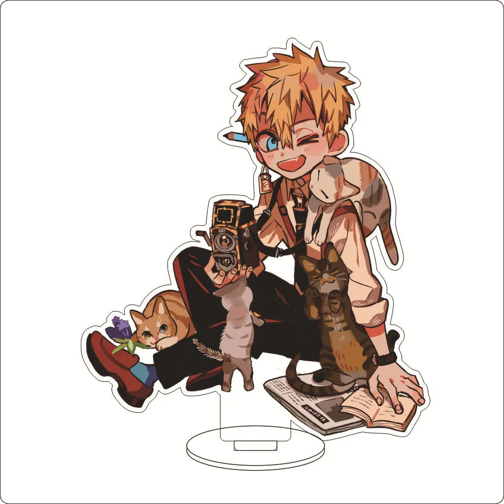 16CM Anime Toilet bound Hanako kun‌ Minamoto Kou Akane Aoi Nanamine Sakura Cos Acrylic Figure Stand Ornaments Chirstmas Gifts
