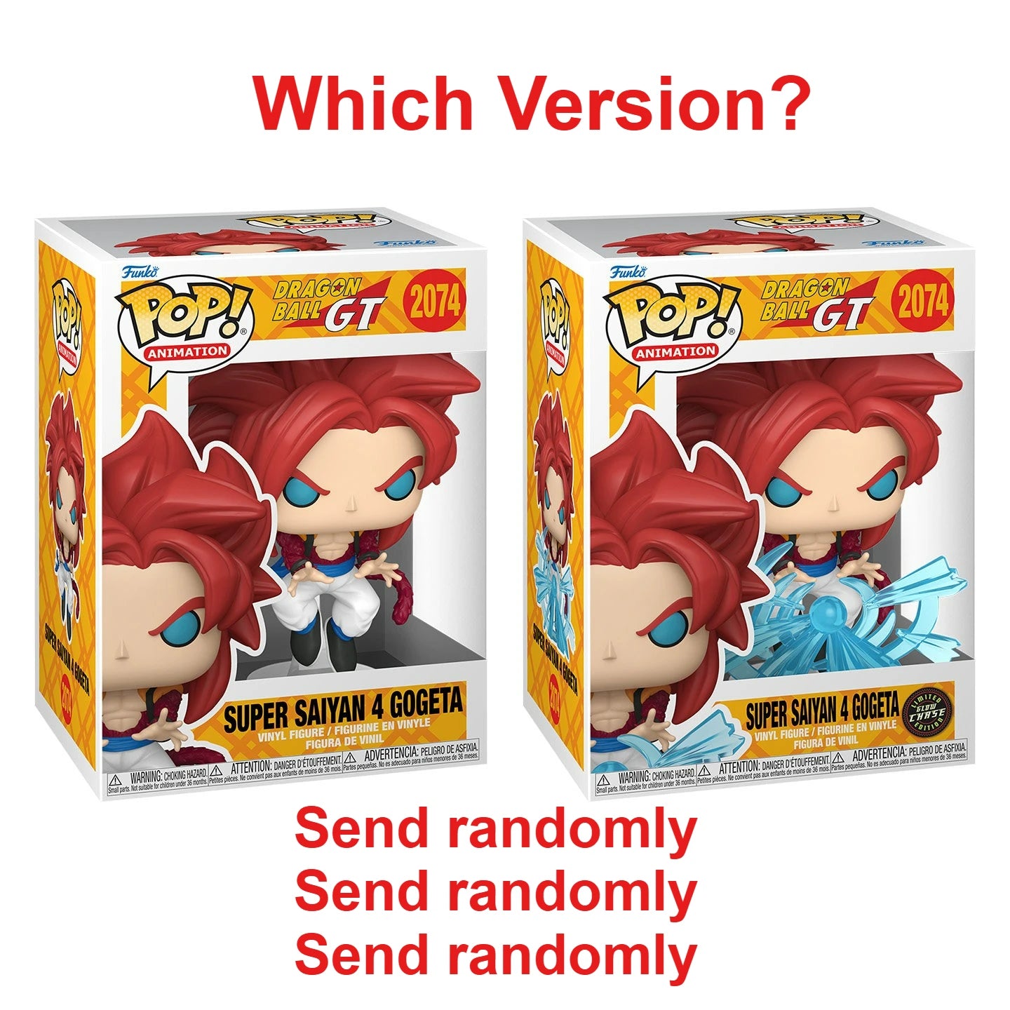 Original Funko Pop! Super Saiyan 4 Gogeta Collectable Vinyl Figure 86495 (Regular, Hidden Version Randomly)