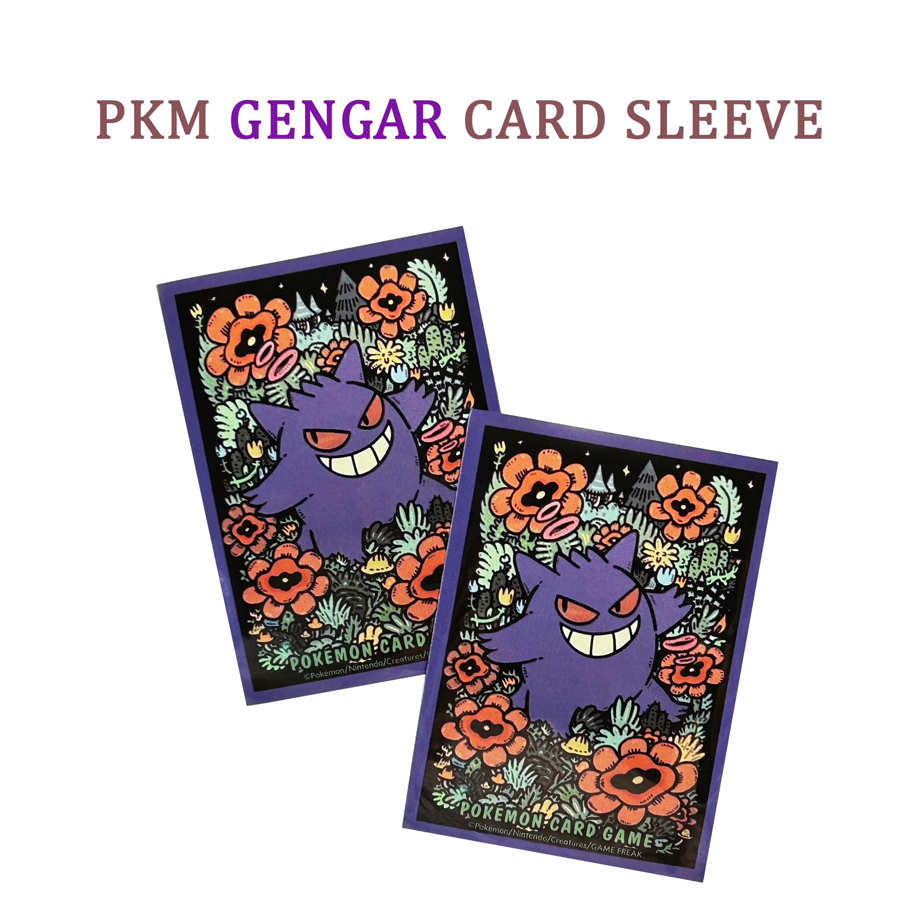 60pcs 66x91mm Pokemon Cute Animes Cards Protector Sleeves PTCG High Quality Trading Card Broad Game Cover Toy Gifts Gengar/Mew