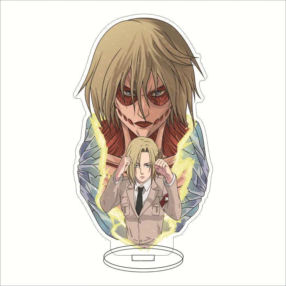 16CM Anime Figure ‌Attack on Titan Eren Jaeger Mikasa Ackerman Armin Arlert Levi Ackerman Cos Acrylic Stand Ornaments Gifts