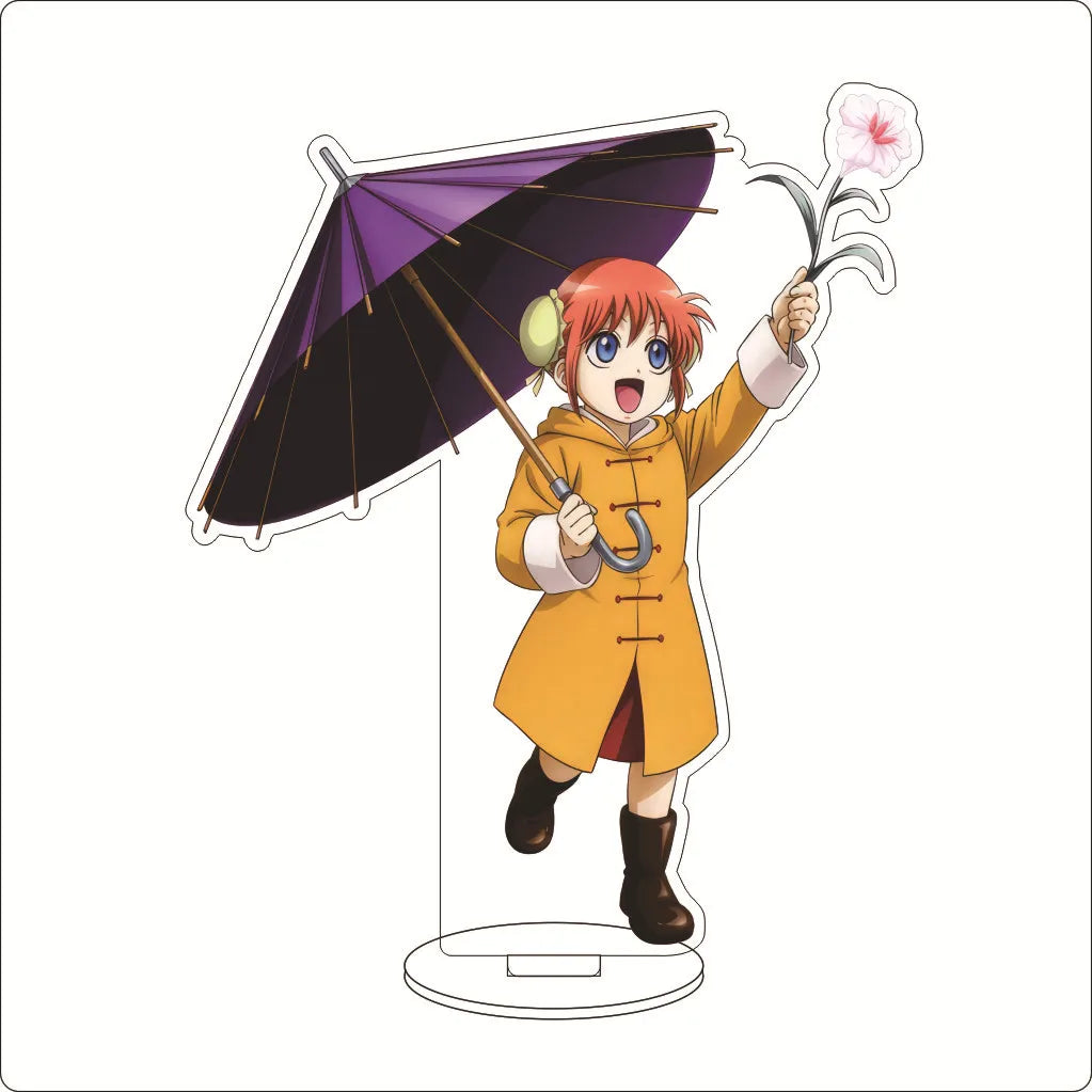 16CM Anime Gintama Sakata Gintoki Shimura Shinpachi Kagura Kondou Isao Okita Sougo Cos Acrylic Figure Stand Ornaments Gifts