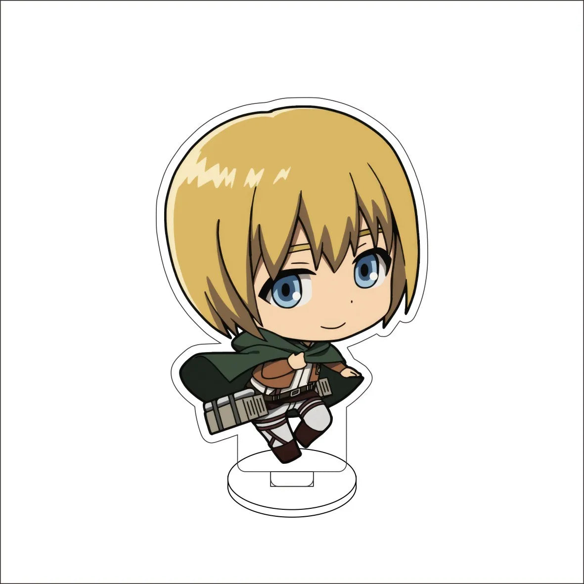10CM Anime Attack on Titan Eren Jaeger Hange Zoë Mikasa Ackerman Armin Arlert Cos Acrylic Figure Stand Cute Gifts Ornaments