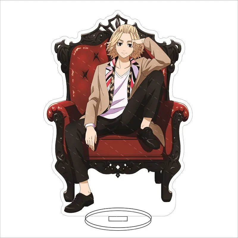 16CM Anime Figure ‌Tokyo Revengers Hanagaki Takemichi Matsuno Chifuyu Mikey‌ Basho Keisuke Cos Acrylic Stand Ornaments Gifts