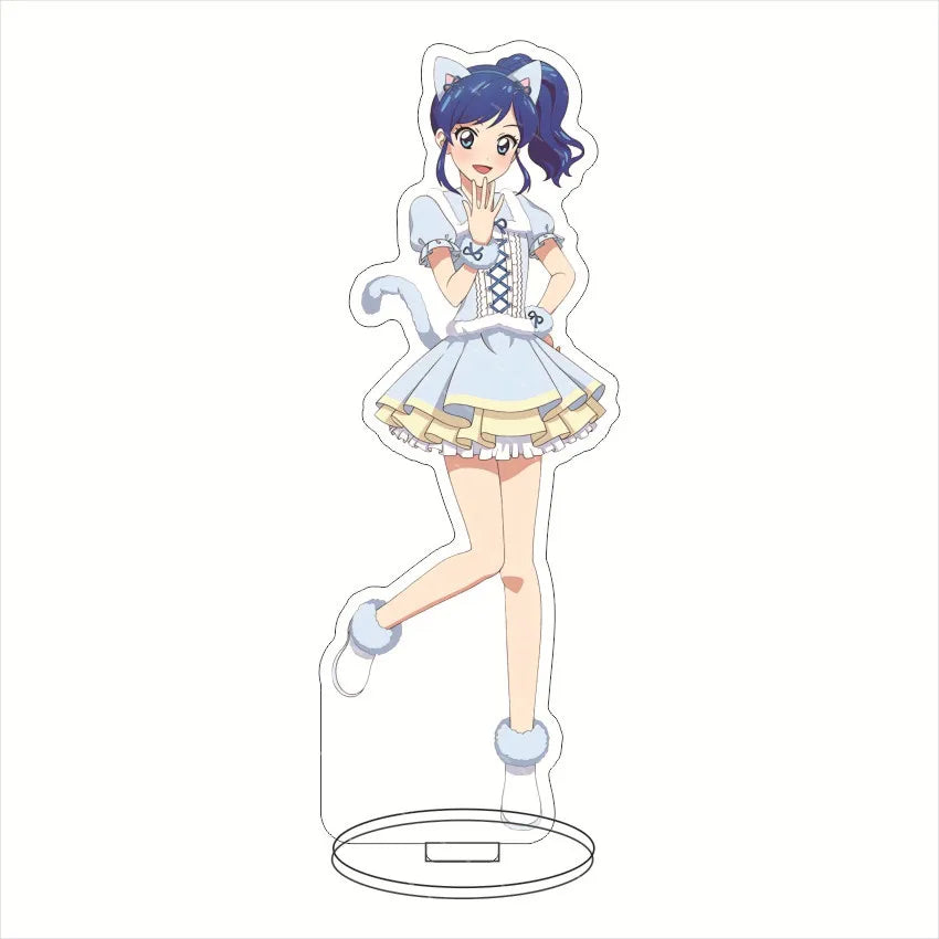16CM Anime Figure Aikatsu!‌ Hoshimiya Ichigo Kiriya Aoi Shibuki Ran Kanzaki Mizuki Oozora Akari Cos Acrylic Stand Ornaments Gift