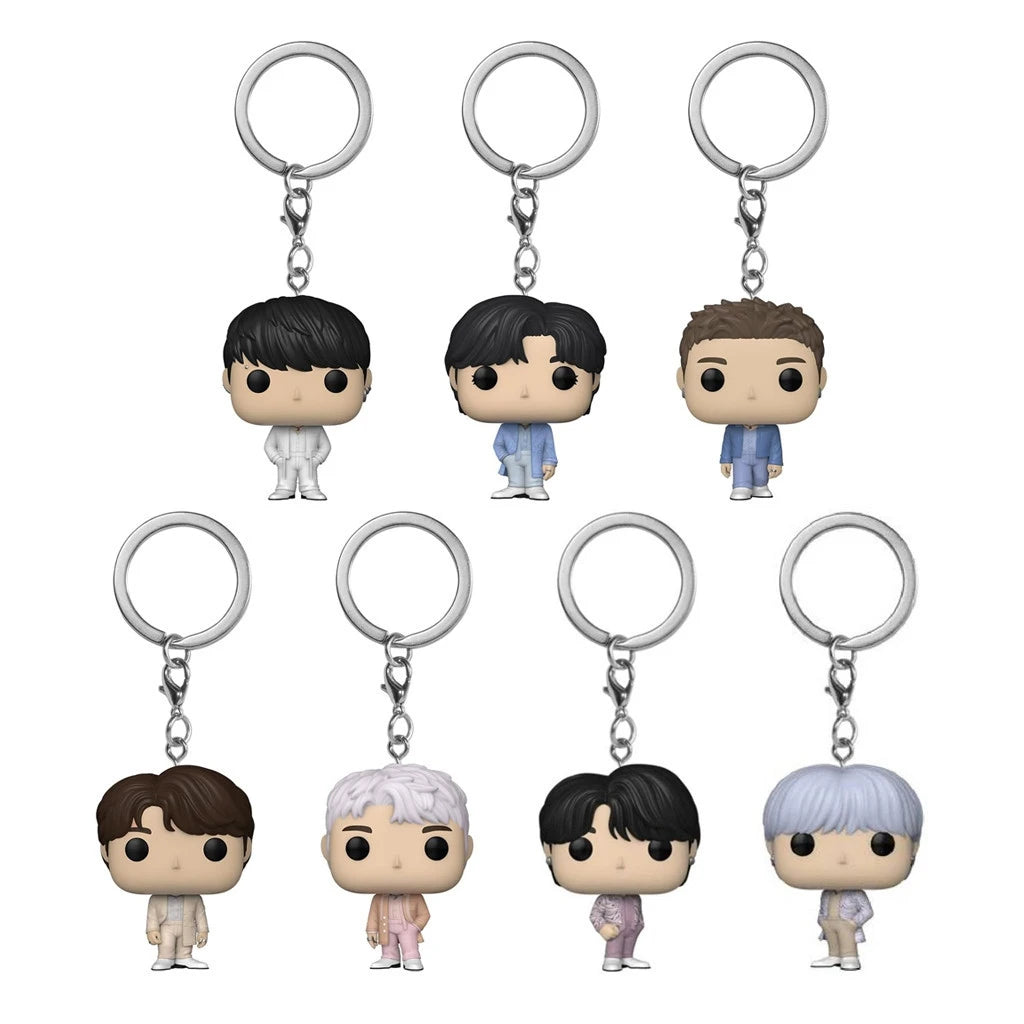 Funko POP Pocket Keychain Toy Men's Team RM SUGA JUNG KOOK JIMIN Jin V J-HOPE Pocket Pop Keychain Vinyl Figure Collection Toys