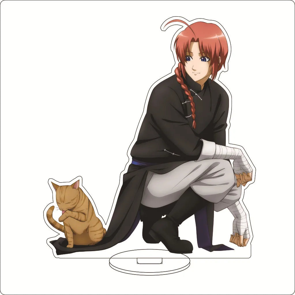 16CM Anime Gintama Sakata Gintoki Shimura Shinpachi Kagura Kondou Isao Okita Sougo Cos Acrylic Figure Stand Ornaments Gifts