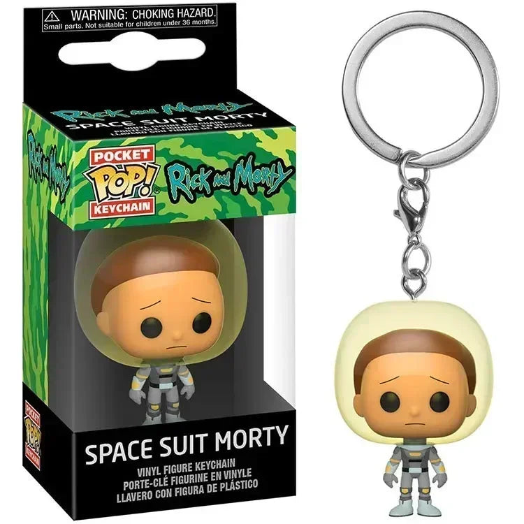 Funko Pop New Rick Et Morty  Keychains Vinyl Figure Krombopulos Pickle Rick Pocket Pop Keychain Toy