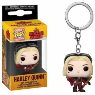 FUNKO POP Movies Suicide Squad The Joker Harley Quinn King Shark Keychain Toy Action Figure Collection Toys for Kids with Box