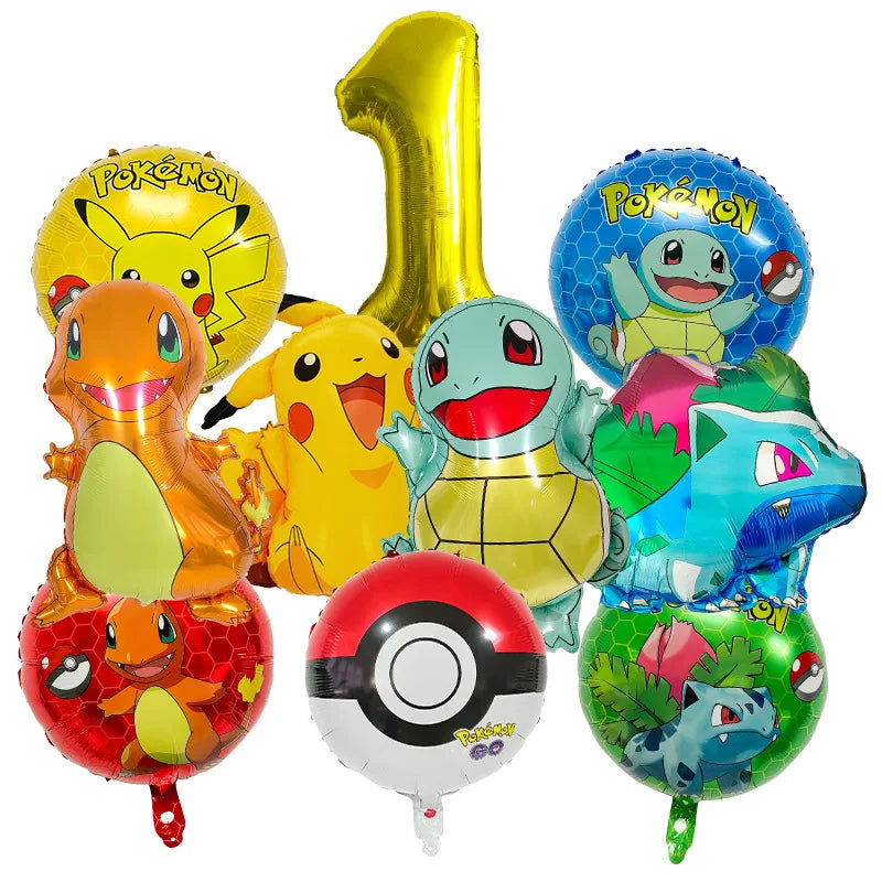 Giant PokeMons Theme Foil Balloons Birthday Party Decoration for Kids Birthday Party Gift Favors photo booth Baby Shower Balloon