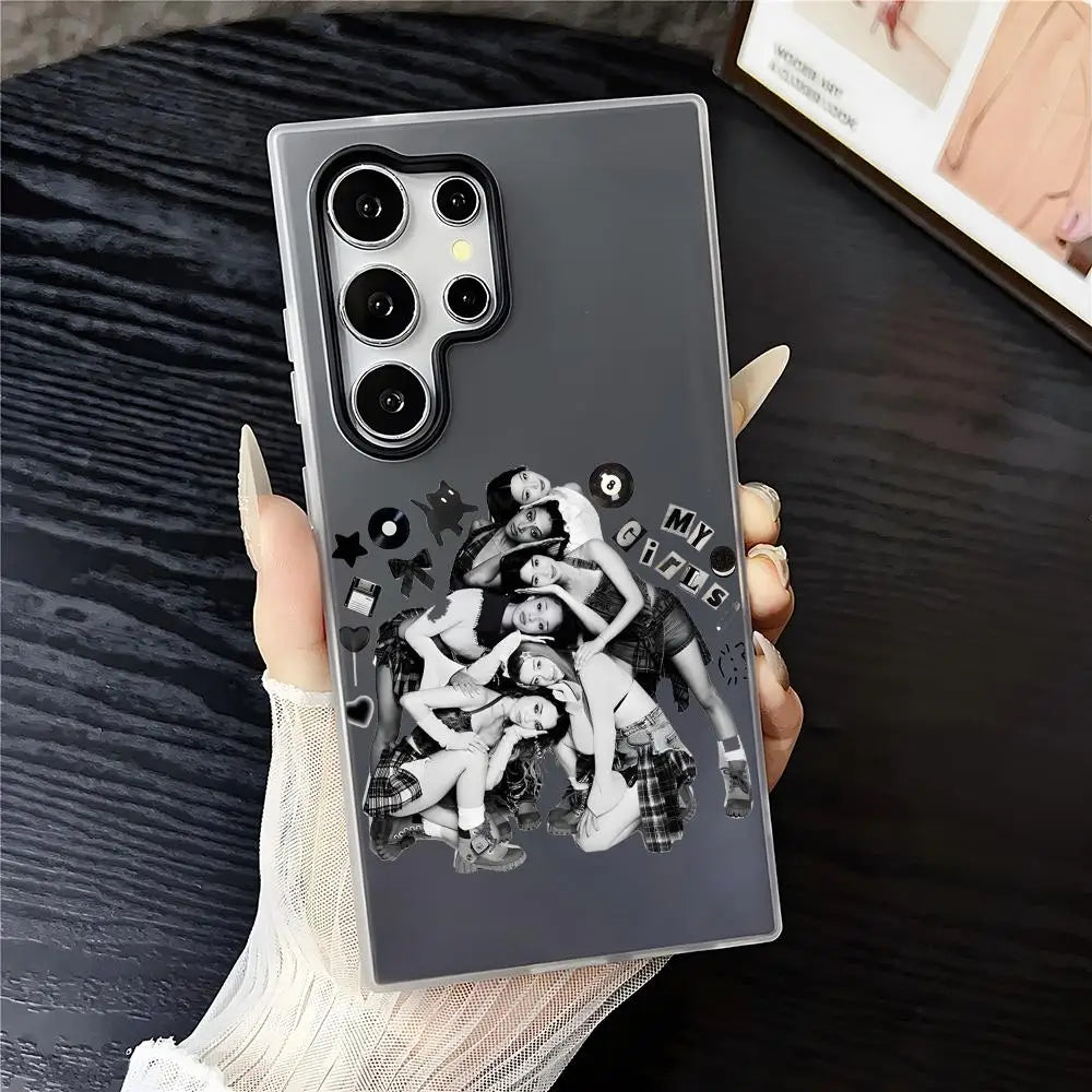 Kpop Band K-katseye Phone Case For Samsung Galaxy S25 S24 S22 S23 Ultra S21 S20 Plus Frosted Jelly Shockproof Soft Cover