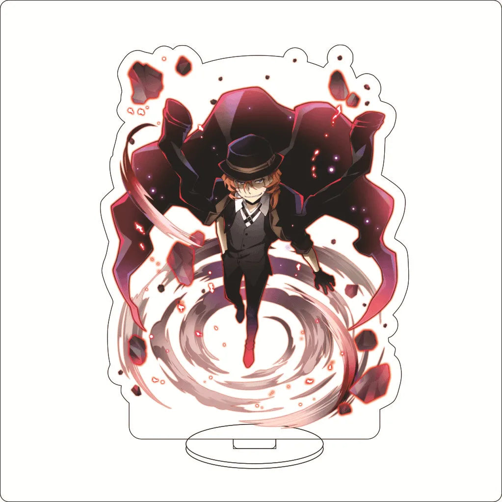 16CM Anime ‌Bungo Stray Dogs Nakajima Atsushi Dazai Osamu Kunikida Doppo Edogawa Ranpo Cos Acrylic Figure Stand Ornaments Gifts