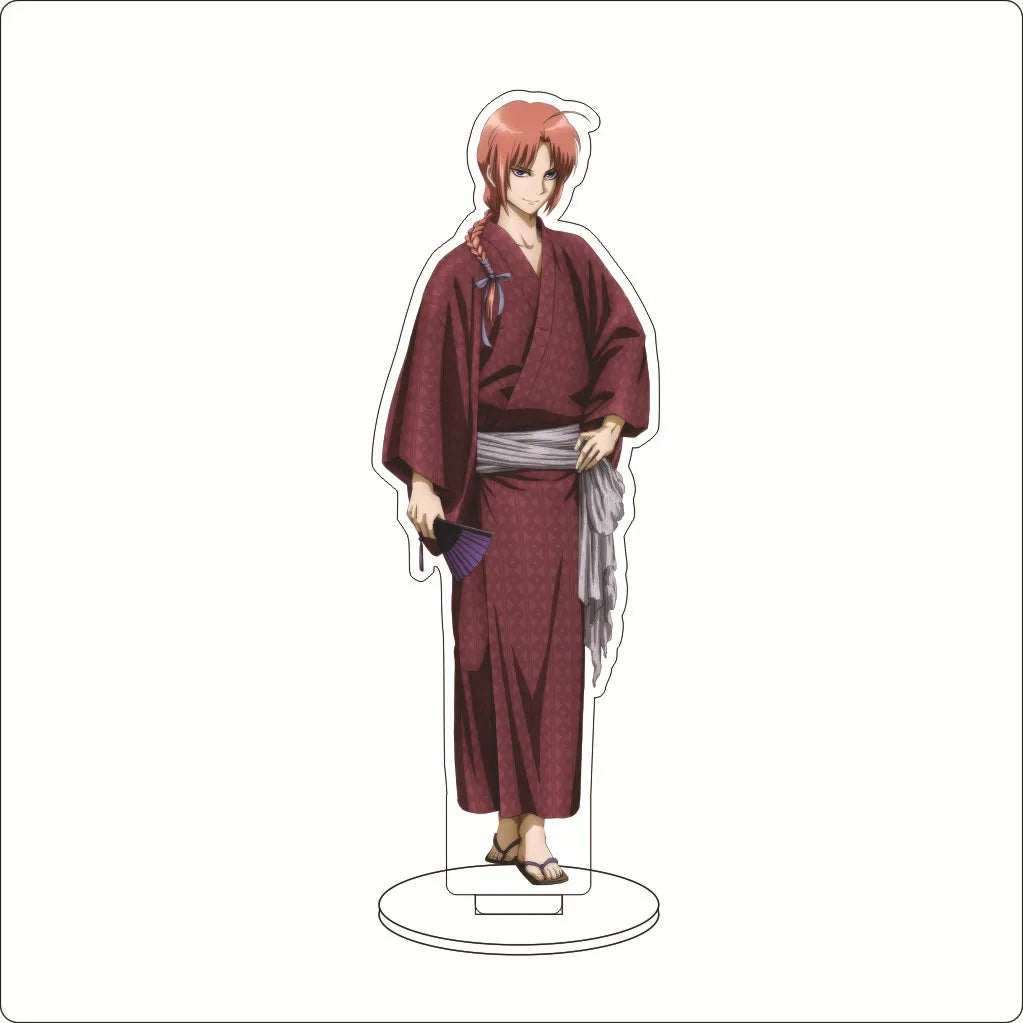16CM Anime Gintama Sakata Gintoki Shimura Shinpachi Kagura Kondou Isao Okita Sougo Cos Acrylic Figure Stand Ornaments Gifts
