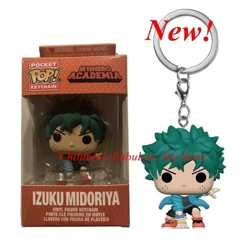 Funko Pop Keychain Toy My Hero Academia Deku Kyoka Jiro Neito Monoma Izuku Midoriya Shoto Todoroki All Might Bakugo PVC Toys