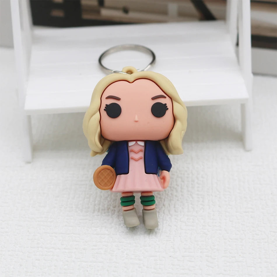 Pop Pocket Pop Eleven Stranger Keychain Robin  Barb Steve Dustin Key Ring Chain Model Toy Adults Children Gift Toys