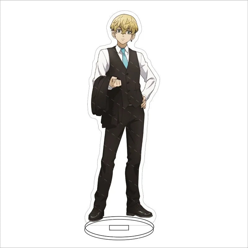 16CM Anime Figure ‌Tokyo Revengers Hanagaki Takemichi Matsuno Chifuyu Mikey‌ Basho Keisuke Cos Acrylic Stand Ornaments Gifts
