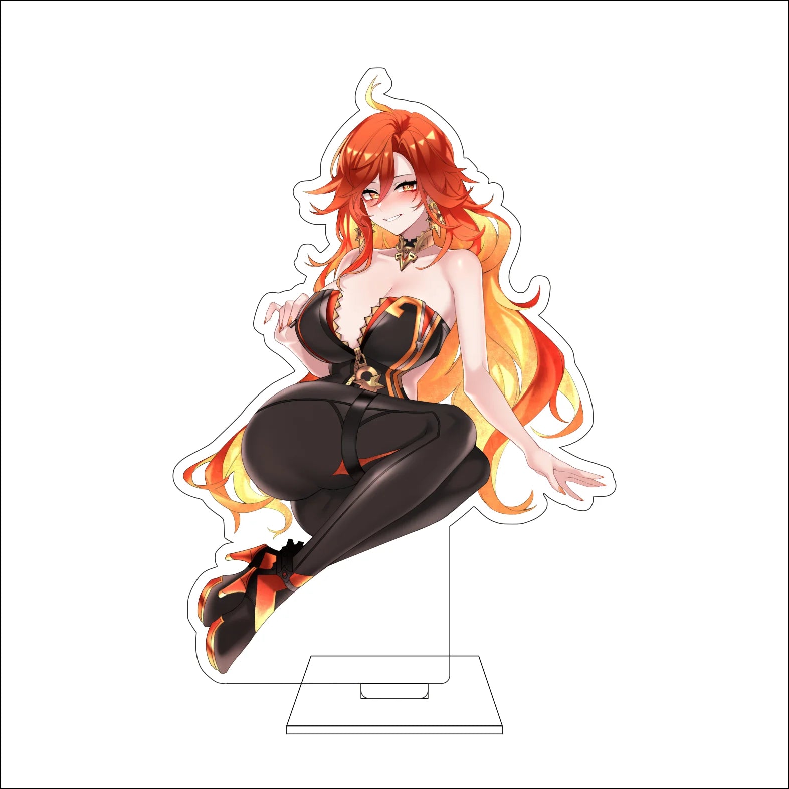 16CM Anime Genshin Impact Cosplay Acrylic Figure Stand Plate Mavuika Ornaments Gifts