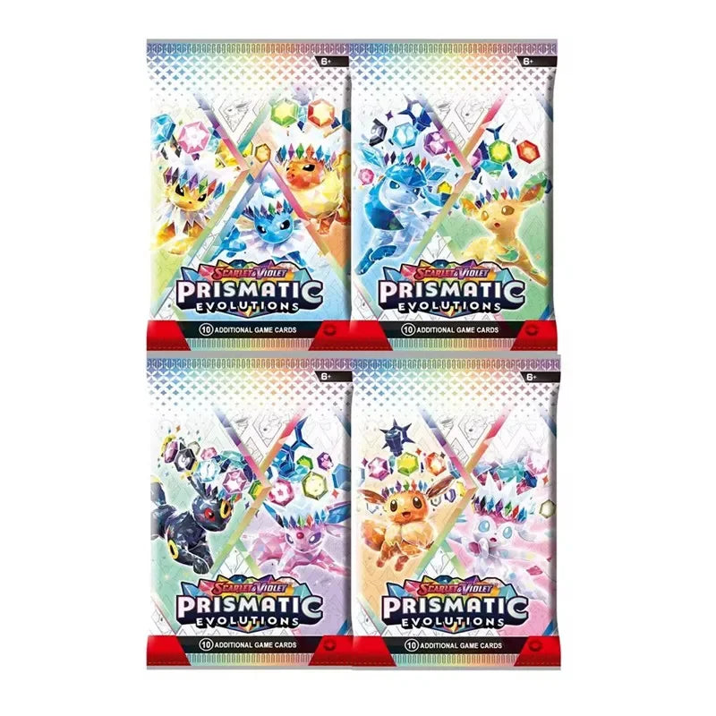 360Pcs Pokemon Card Prismatic Evolutions PHANTASMAL FLAMES Scarlet Violet 151 Black Bolt English Booster Battle Transaction Card