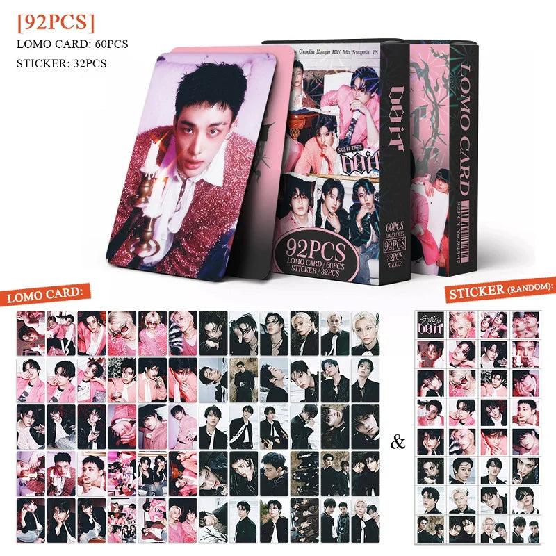 92 Pieces SKZ IT TAPE: DO IT New Album Photo Card Set - K-pop Idol Collectible Cards with Bonus Stickers