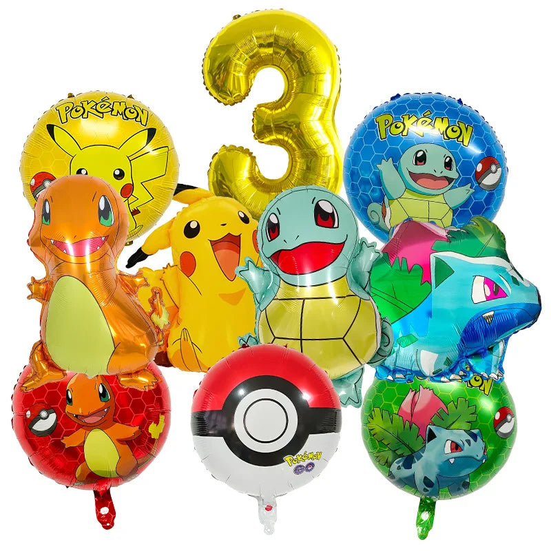 Giant PokeMons Theme Foil Balloons Birthday Party Decoration for Kids Birthday Party Gift Favors photo booth Baby Shower Balloon