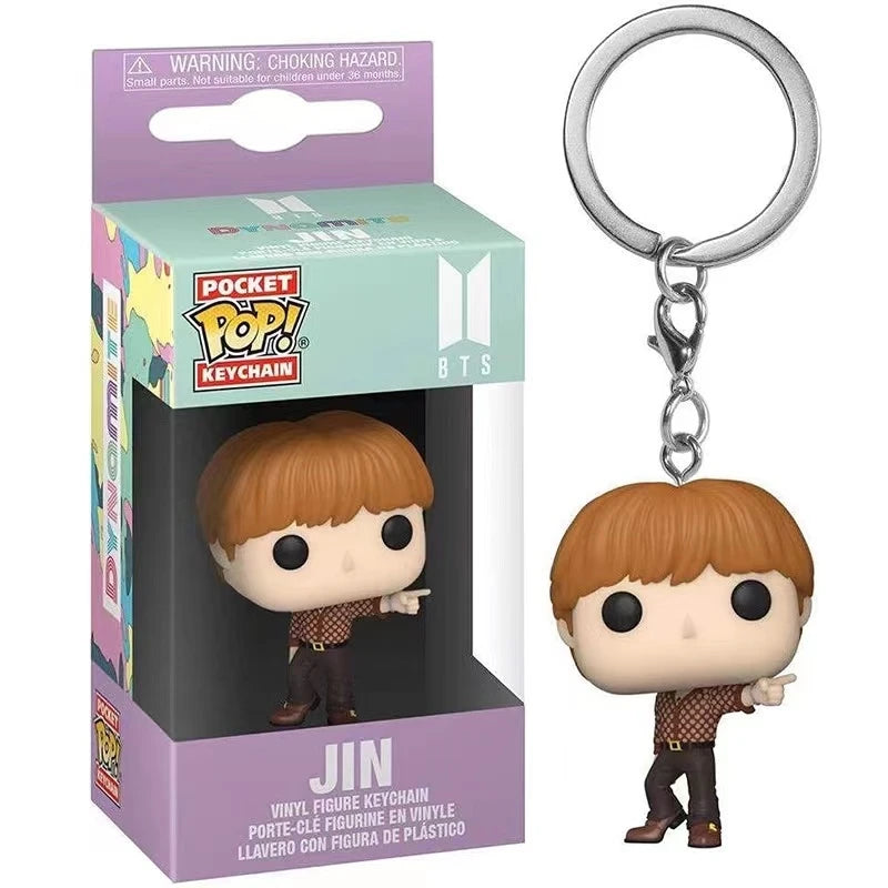 Funko POP Pocket Keychain Toy Men's Team RM SUGA JUNG KOOK JIMIN Jin V J-HOPE Pocket Pop Keychain Vinyl Figure Collection Toys