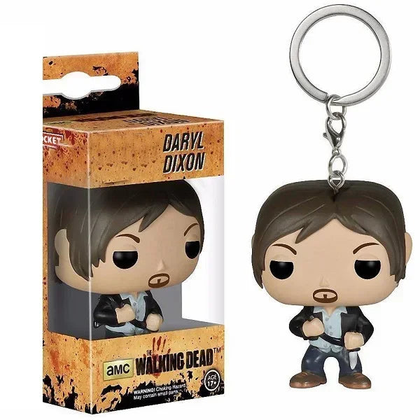 2026 Funko Pocket Keychains The Walking Dead Negan Action Figures Rick Grime Daryl Dixon Keychain Toys Figure Gift Toys