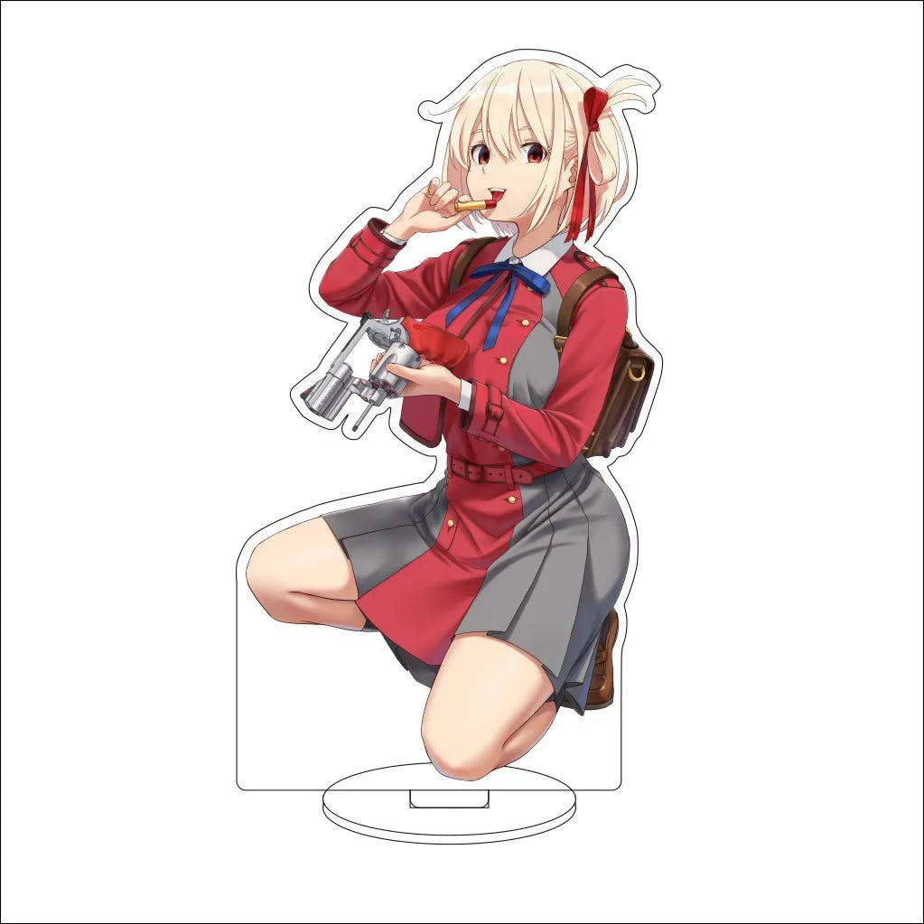 16CM Anime Lycoris Recoil Nishikigi Chisato Inoue Takina Nakahara Mizuki Kurumi Cos Acrylic Figure Stand Ornaments Gifts
