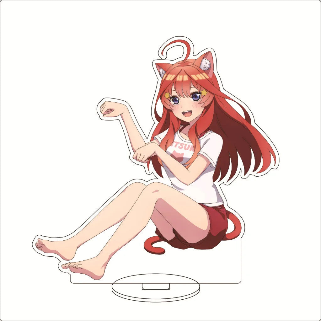 16CM Anime The Quintessential Quintuplets Nakano Nino Nakano Yotsuba Nakano Miku Nakano Ichika Cos Acrylic Figure Stand Ornament