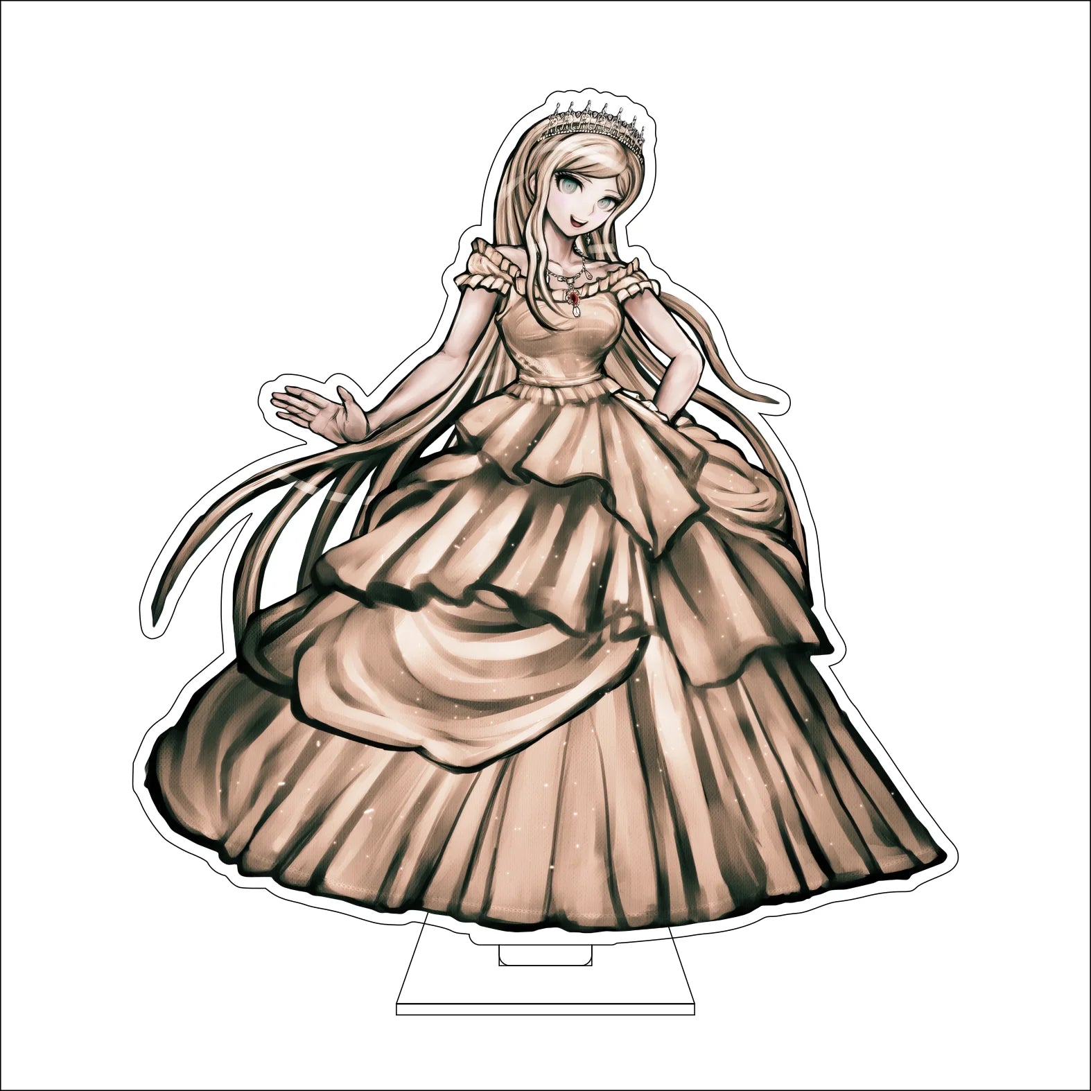 16CM Anime Danganronpa Cosplay Acrylic Figure Stand Plate Naegi Makoto Maizono Sayaka Genocider Syo Ornaments Gifts