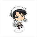 10CM Anime Attack on Titan Eren Jaeger Hange Zoë Mikasa Ackerman Armin Arlert Cos Acrylic Figure Stand Cute Gifts Ornaments