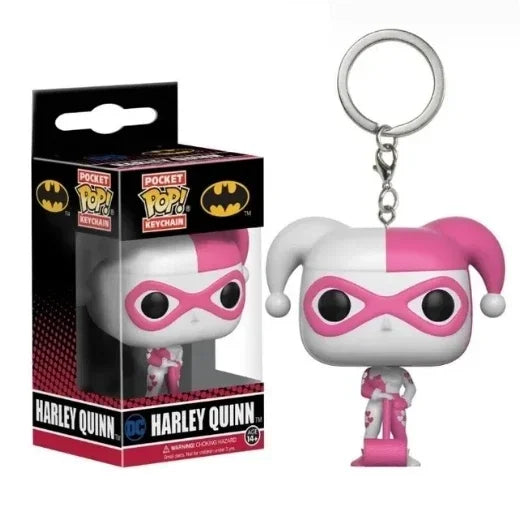 FUNKO POP Movies Suicide Squad The Joker Harley Quinn King Shark Keychain Toy Action Figure Collection Toys for Kids with Box