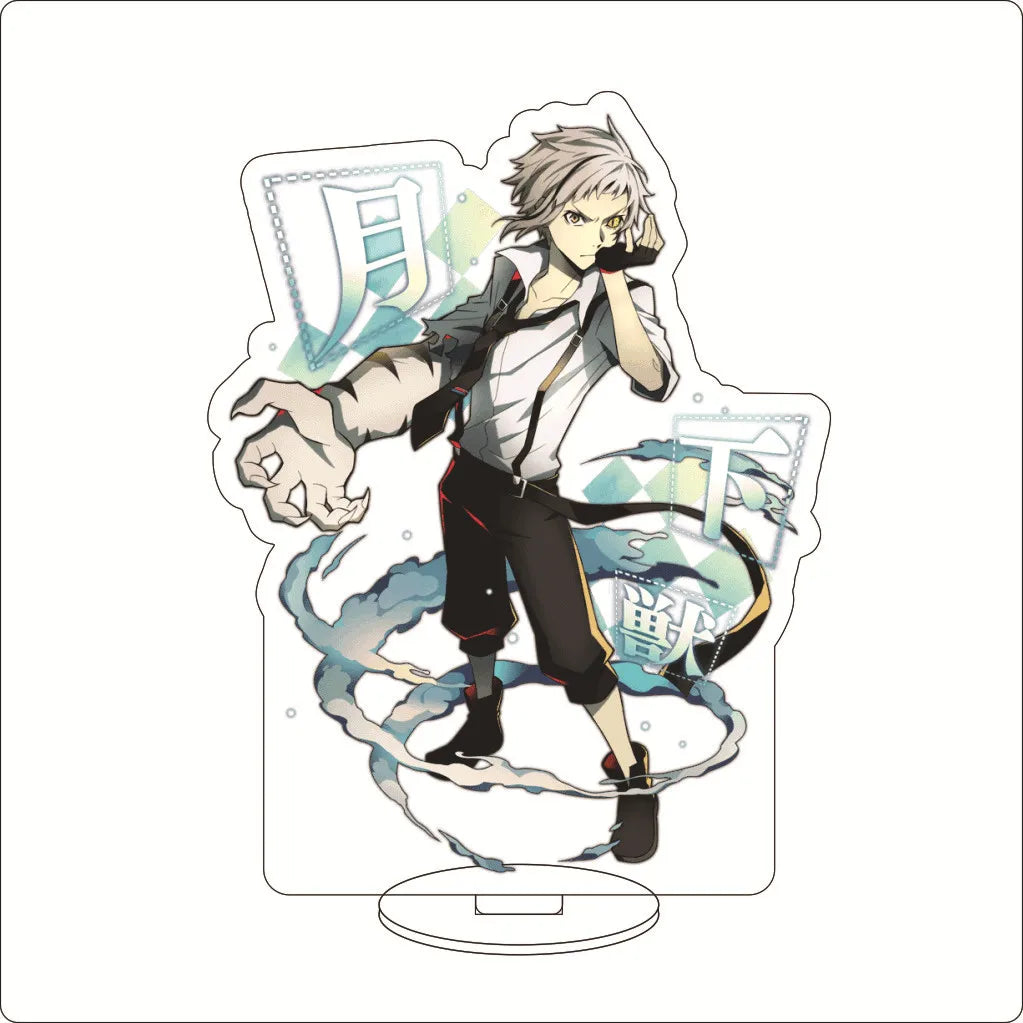 16CM Anime ‌Bungo Stray Dogs Nakajima Atsushi Dazai Osamu Kunikida Doppo Edogawa Ranpo Cos Acrylic Figure Stand Ornaments Gifts