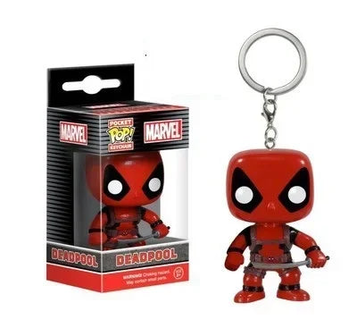 FUNKO POP The Avengers Marvels Iron Man Rocket Spider-man Hulk Loki Thor Captain America Panther Pocket Keychain Model Toys Gift