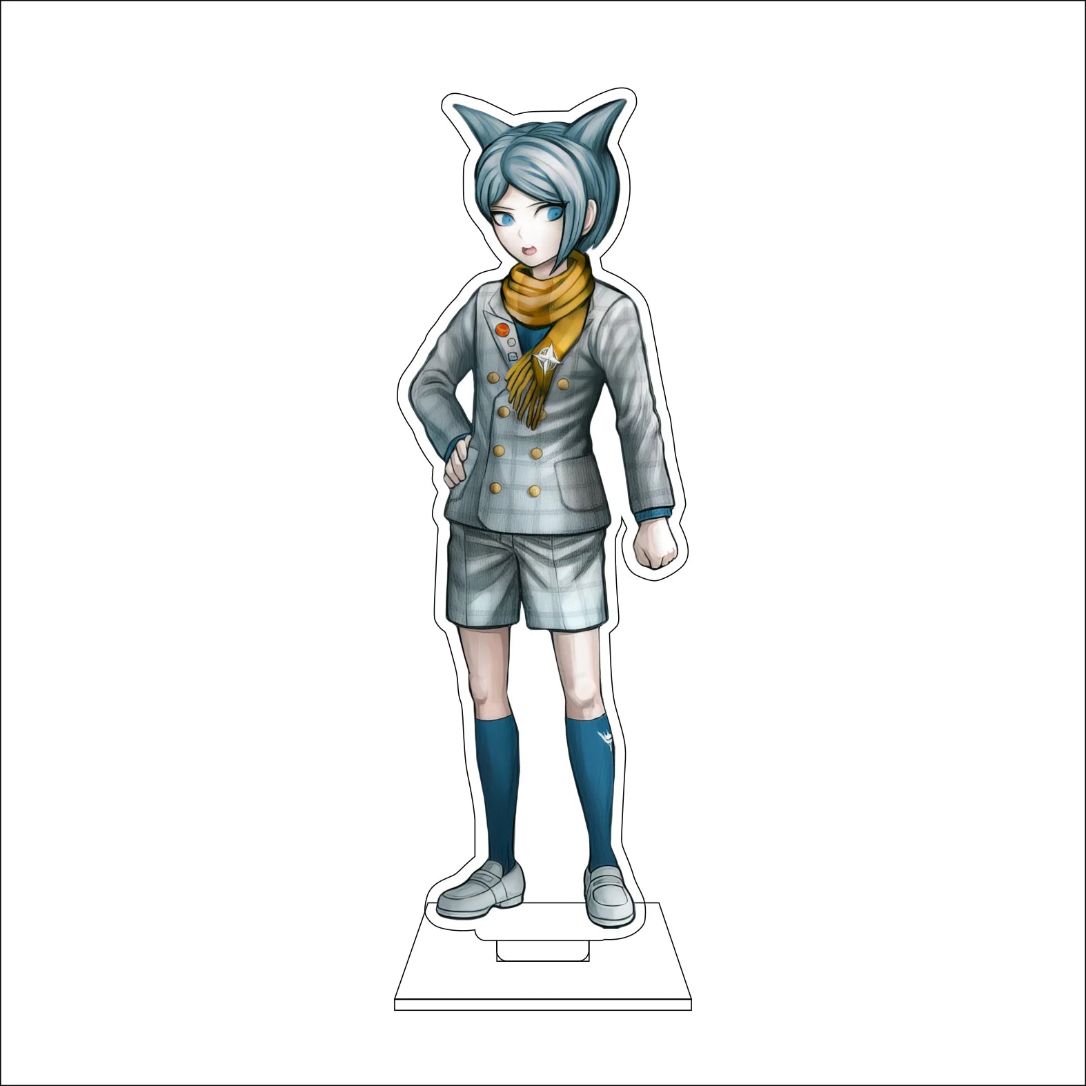 16CM Anime Danganronpa Cosplay Acrylic Figure Stand Plate Naegi Makoto Maizono Sayaka Genocider Syo Ornaments Gifts