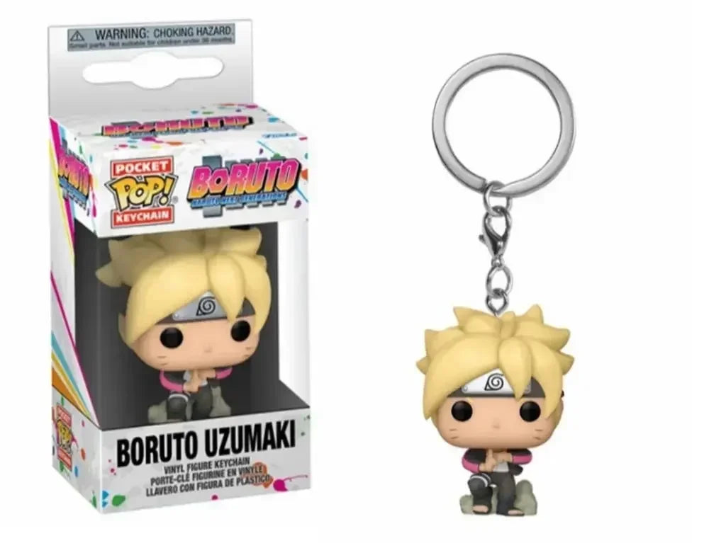 Funko Pop Naruto Kurama Sasuke Wakaki Boruto SIX PATH KAKASHI Vinyl Figures Keychain Toys Pocket Pop Keyring Car Bag Toy