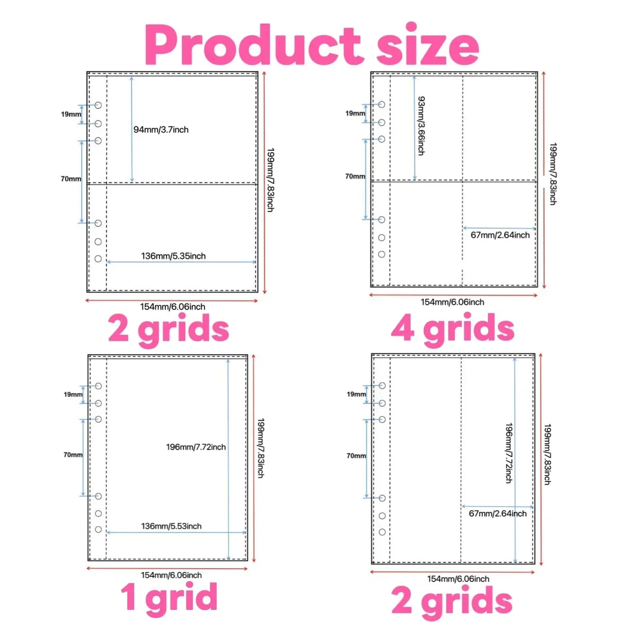 10pcs Photo Album Inner Pages A5 Kpop Binder Photocard Holder Photocard Binder Inlay Idol Card Collect Book Inner Page 포토카드 바인더